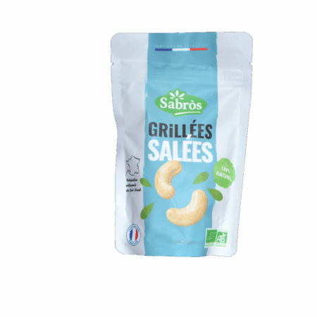 Noix de cajou bio grillées salées La Maison de l'Ail Noir doypack 100g