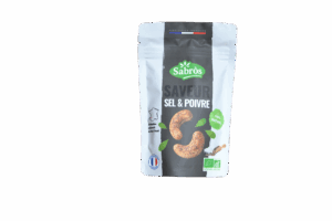 Noix de cajou sel poivre bio La Maison de l'Ail Noir doypack 100g