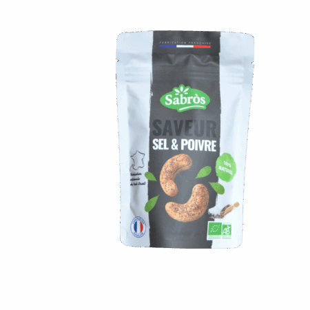 Noix de cajou sel poivre bio La Maison de l'Ail Noir doypack 100g