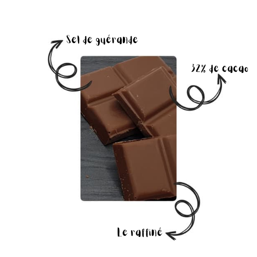 L'Atelier des Korrigans - Fournisseur Chocolat bio - Tablette de Chocolat au lait à la Fleur de Sel de Guérande