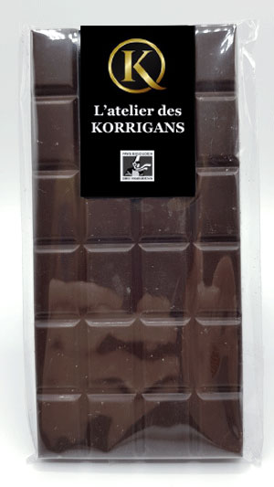 L'Atelier des Korrigans - Fournisseur Chocolat bio - Tablette de Chocolat noir