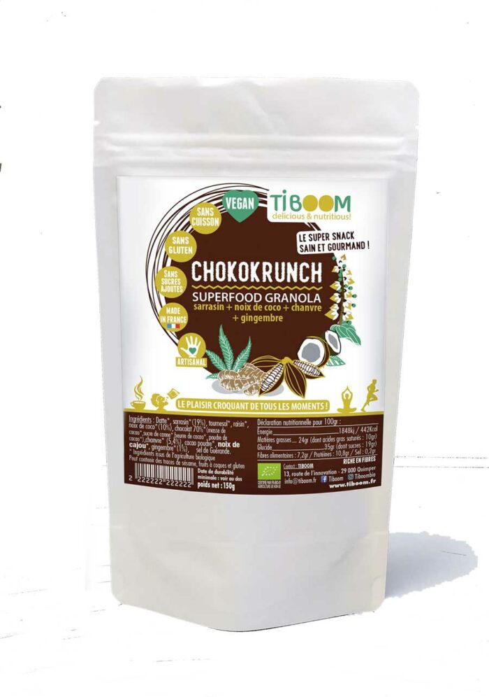 Tiboom - Chokokrunch - Superfood Granola Chanvre & Gingembre