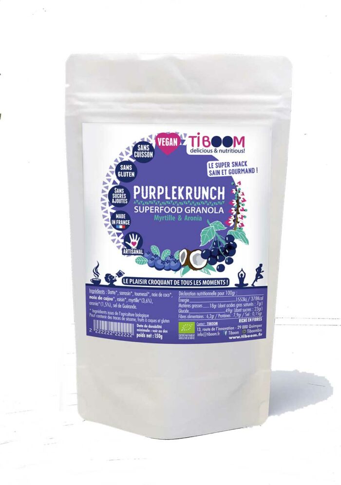 Tiboom - Purplekrucnh- Superfood Granola Mytille & Aronia