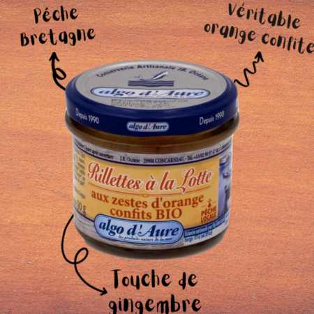 Algo d'Aure - Rillettes à la Lotte aux zestes d'orange confits bio
