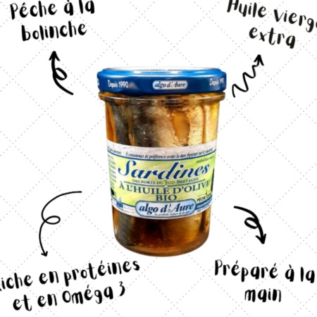 Algo d'Aure - Sardines à l'huile d'olive bio