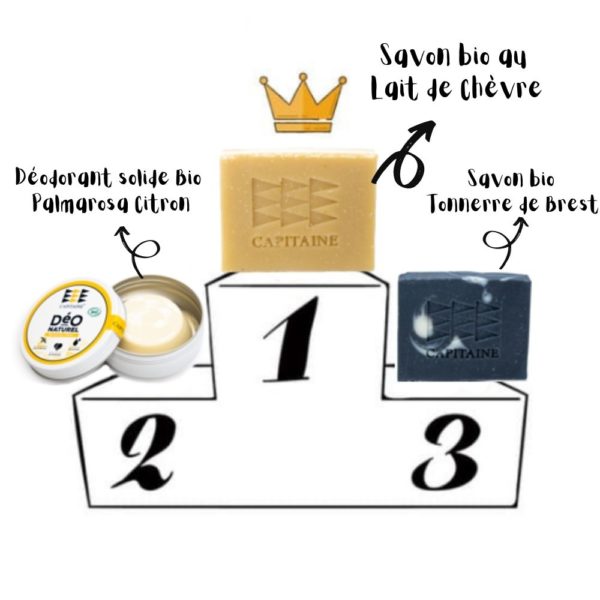 podium des meilleures ventes de Capitaine Cosmétiques