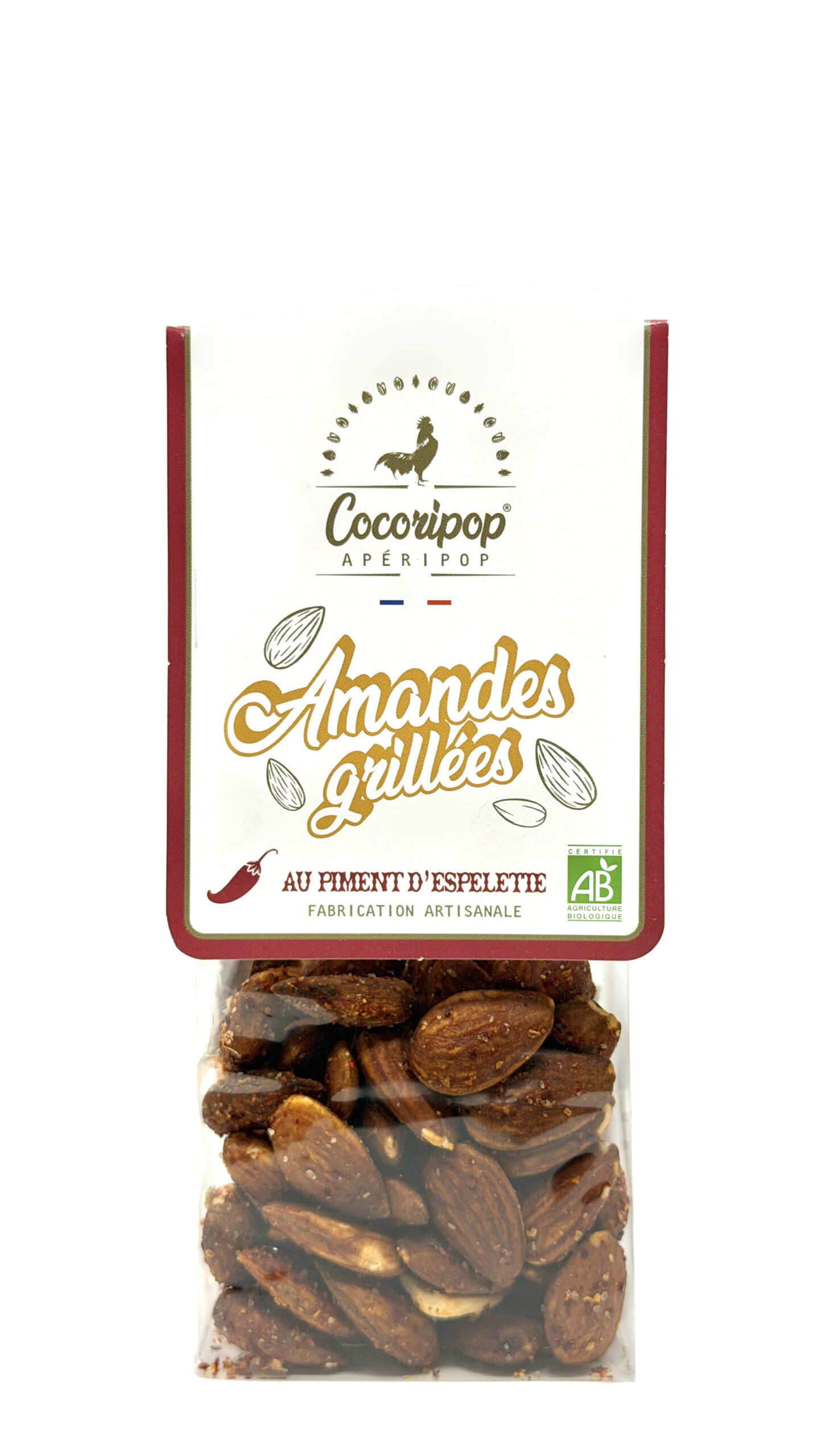 Amandes grillées au piment d’Espelette bio Cocoripop