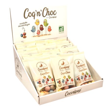 Présentoir de caisse Coq ’n’ Choq bio Cocoripop